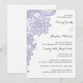 Lila uitnodiging voor weddenschappen (Voorkant / Achterkant)