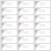 Lila Ventilatorhandschrift Ventilatorbezoekersadre Sticker (Voorkant)