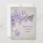 Lila verjaardagsuitnodiging kaart (Voorkant)