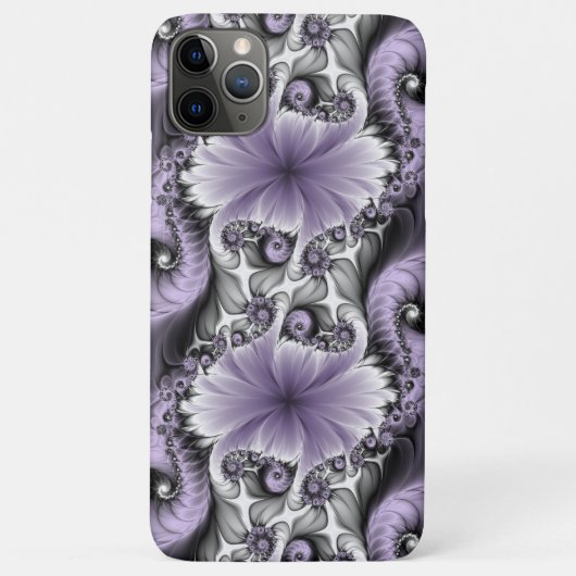 Lila Verlichtingsvlakte Abstract Floral Fractal Ar Case-Mate iPhone Case (Achterkant)