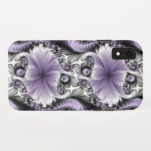 Lila Verlichtingsvlakte Abstract Floral Fractal Ar Case-Mate iPhone Case (Achterkant (horizontaal))