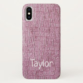Lila vierkantstextuur Afdruk iPhone X Hoesje (Achterkant)
