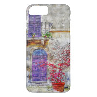 Lila Violet Deurtuin Balkon Tekening Schilderij