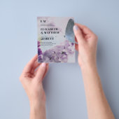 Lila vlinder met de laagste begroting flyer (Hand)