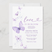 Lila vlinderliefde in bloei Vrijgezellenfeest Kaart (Voorkant)