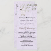 Lila vogeljacht met lavendel vintage programma (Voorkant / Achterkant)