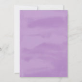 Lila Waterverf Dip Wedding Kaart (Achterkant)