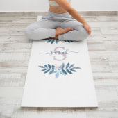 Lila Waterverf Floral Monogram Yogamat