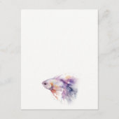 Lila Waterverf kustvis bruiloft details Informatiekaartje (Achterkant)