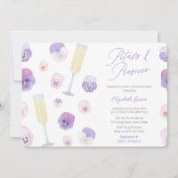 Lila Waterverf petals en Prosecco-Vrijgezellenfees