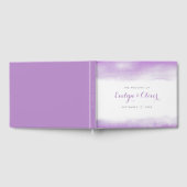Lila Waterverf Wash Wedding Gastenboek (Volledig)