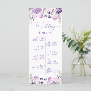 Lila Wildflower bruiloft tijdlijn programma