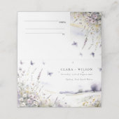 Lila Wildflower Field Vlinder Landscape Bruiloft (Buitenkant ongevouwen)