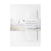 Lila Wildflower Vlinder Veldlandschap Bruiloft Uitnodigingen Wikkel (Voorkant Voorbeeld)