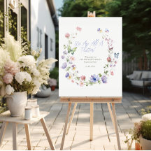 Lila Wildflower Vlinder voor Baby shower