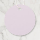 Lila Wisteria Boog Eerste Communie Bedankjes Labels (Achterkant)