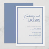 Lila zachte eenvoudige lente bruiloft uitnodiging (Voorkant / Achterkant)