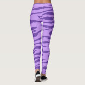 Lila Zebra wild dierpatroon Leggings (Achterkant)
