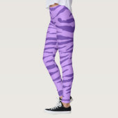 Lila Zebra wild dierpatroon Leggings (Links)