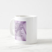 Lila zijdedochter koffiemok (Voorkant links)