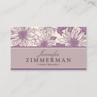 Lila zonnebloemen Visitekaartje