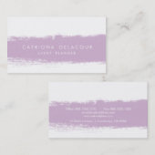Lilac Abstrait Aquarelle Carte de visite (Devant / Derrière)