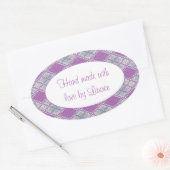 LILAC AGYLE KNIT Stickers Ovaux "Mains Made" (Enveloppe)