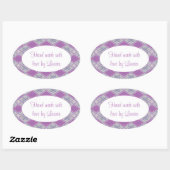 LILAC AGYLE KNIT Stickers Ovaux "Mains Made" (Feuille)