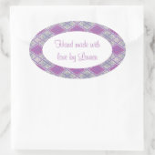 LILAC AGYLE KNIT Stickers Ovaux "Mains Made" (Sac)