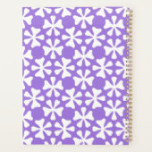 Lilac and White Modern Geometric Floral Pattern (Dos)