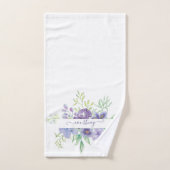 Lilac aquarelle florale personnalisée (Serviette à main)