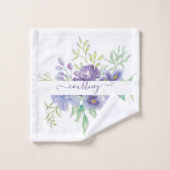 Lilac aquarelle florale personnalisée (Gant de toilette)