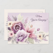 Lilac Blooms carte de fête des mères (Devant / Derrière)