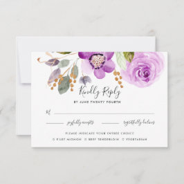 Lilac Blooms Maaltijdkeuze RSVP Kaart