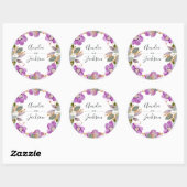 Lilac Blooms | Stickers ronds Mariages botaniques (Feuille)