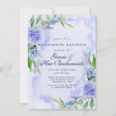 Lilac Blue Floral Bridesmaids Invitations de déjeu (Devant)
