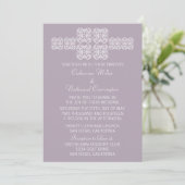 Lilac Bohemian Chic Wedding Invitation (Debout devant)