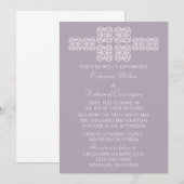 Lilac Bohemian Chic Wedding Invitation (Devant / Derrière)