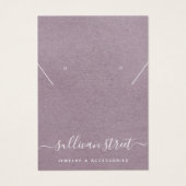 Lilac Boucles d'oreilles florales Collier Carte d' (Devant)