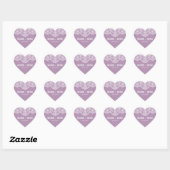 Lilac Brocade Lace | Sticker Coeur Mariage (Feuille)