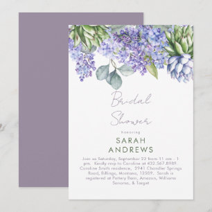 Lilac Bruiloftsuitnodiging Kaart
