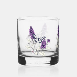 Lilac Butterfly Bush Whisky Glas