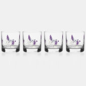 Lilac Butterfly Bush Whisky Glas (Links)