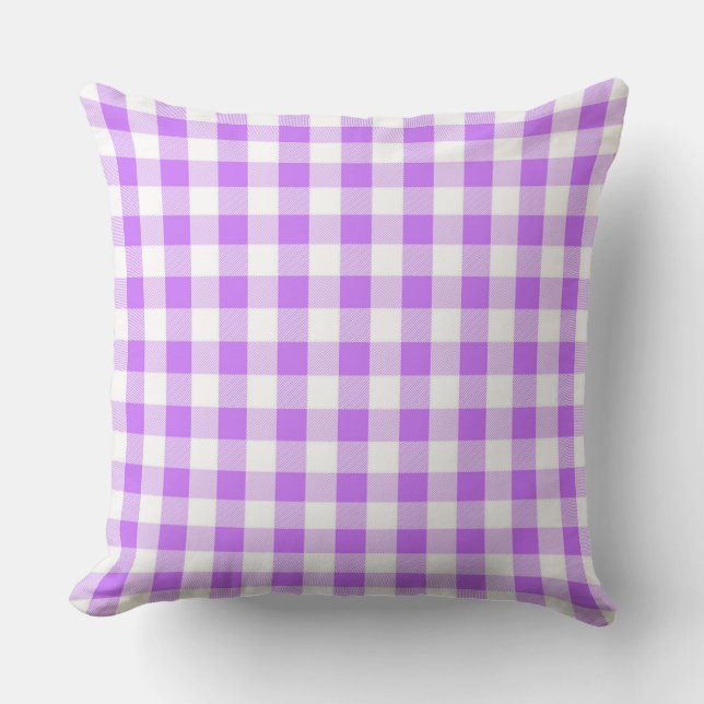 Lilac classique En vichy oreiller (Recto)