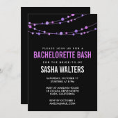 Lilac Confetti Bachelorette Party Invitation (Devant / Derrière)