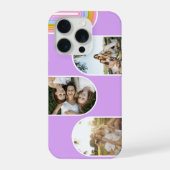 Lilac Cute Modern 3 Photo Layout Custom (Verso)