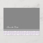 Lilac Damask Enregistrer la date Carte postale Mar (Dos)