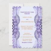 Lilac Delicate Dentelle Design Faire-part de maria (Devant)