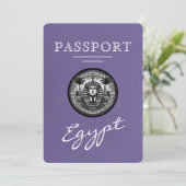 Lilac Egypt Passport Wedding Save the Date (Debout devant)