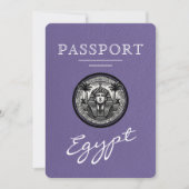 Lilac Egypt Passport Wedding Save the Date (Devant)